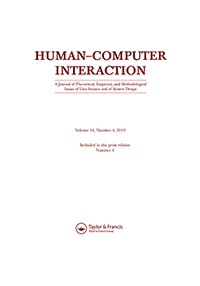 Cover image for Human–Computer Interaction, Volume 34, Issue 4, 2019