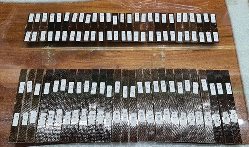 Figure 7. Specimen cutting results.