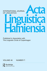 Cover image for Acta Linguistica Hafniensia, Volume 48, Issue 1, 2016