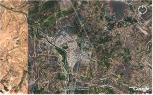 Figure 2. Arial image for Al-Hay city by GoogleTM Earth