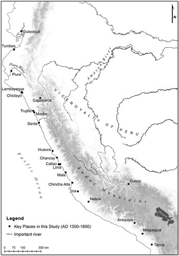 Figure 4. Study region of Coastal Peru and surrounding areas.