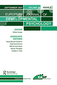 Cover image for European Journal of Developmental Psychology, Volume 18, Issue 5, 2021