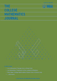 Cover image for The College Mathematics Journal, Volume 54, Issue 2, 2023
