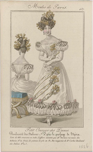 Figure 1. Fashion plate, Petit Courrier des Dames 1826/357, Rijksmuseum Amsterdam.