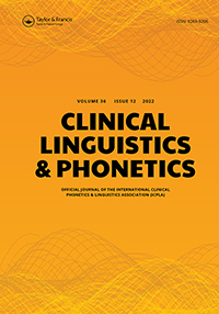 Cover image for Clinical Linguistics & Phonetics, Volume 36, Issue 12, 2022