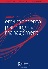Cover image for Journal of Environmental Planning and Management, Volume 62, Issue 9, 2019