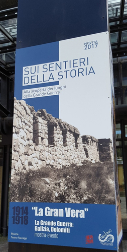 Figure 9. Example of organised walks (Title at the top ‘On the paths of history’). Retrieved from https://www.cultura.trentino.it/eng/Events/1914–1918-La-Gran-Vera-the-Great-War-Galicia-Dolomites. Accessed 9 September 2022.