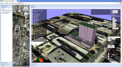 Figure 2. A snapshot of the GUI and WebGL tab.