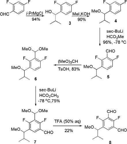 Scheme 1 Synthesis of the difluoro analogue of UCS15A (8).