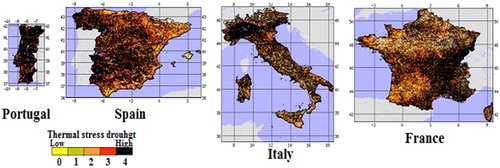 Figure 2. Exceptional VIIRS/TCI-based thermal stress in western Europe at the end of October and early November 2017 (NOAA/NESDISCitation2017).