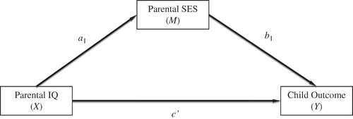 Figure 2. A model of simple mediation.