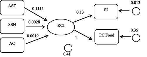 Figure 2. Schematic representation of RIMA II MIMIC model and results.