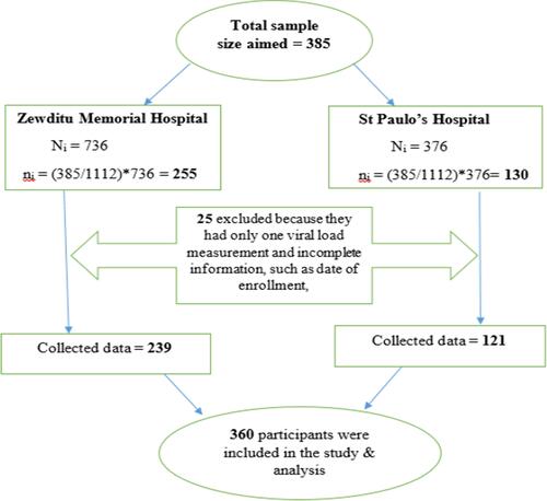 Figure 1 Proportional allocation of sample size among selected public hospitals in Addis Ababa, Ethiopia.