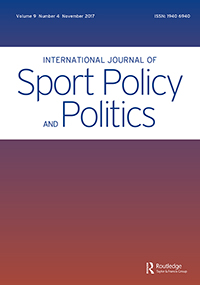Cover image for International Journal of Sport Policy and Politics, Volume 9, Issue 4, 2017