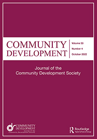 Cover image for Community Development, Volume 53, Issue 4, 2022