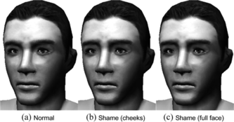 FIGURE 2 Expression of shame using blushing.