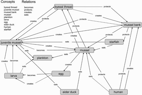 Figure 1. Reference map with sets of concepts and relations.