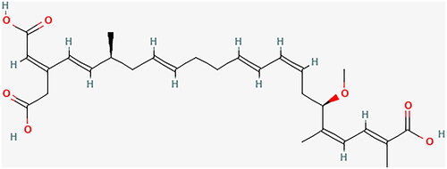 Figure 1. Chemical structure of bongkrekic acid [Citation2].