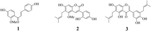 Figure 1. The structure of isolated compounds from G. uralensis.