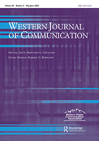 Cover image for Western Journal of Communication, Volume 84, Issue 3, 2020