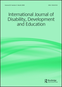 Cover image for International Journal of Disability, Development and Education, Volume 31, Issue 3, 1984