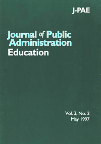 Cover image for Journal of Public Affairs Education, Volume 3, Issue 2, 1997
