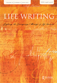 Cover image for Life Writing, Volume 20, Issue 2, 2023