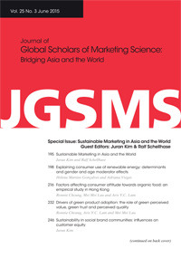 Cover image for Journal of Global Scholars of Marketing Science, Volume 25, Issue 3, 2015