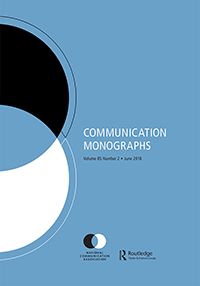 Cover image for Communication Monographs, Volume 85, Issue 2, 2018