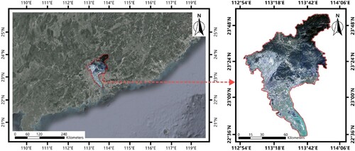 Figure 1. The location and layout of Guangzhou.