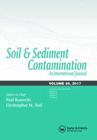 Cover image for Soil and Sediment Contamination: An International Journal, Volume 26, Issue 6, 2017