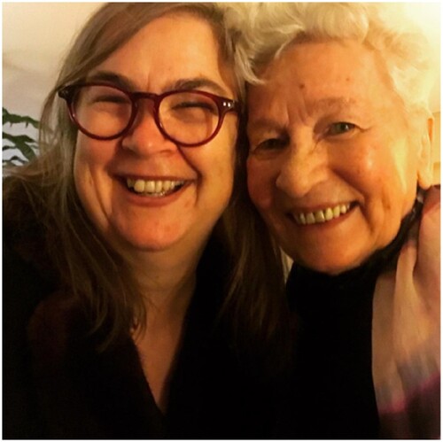 Figure 4. Cat Hope and Eliane Radigue, after working on OCCAM XXIV (Citation2018) in 2018.