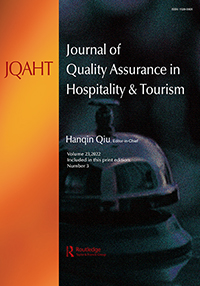 Cover image for Journal of Quality Assurance in Hospitality & Tourism, Volume 23, Issue 3, 2022