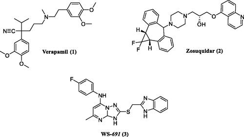 Figure 1 Chemical structures of ABCB1 inhibitors.
