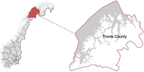 Fig. 1.  Troms County in Norway © Kartverket www.kartverket.no