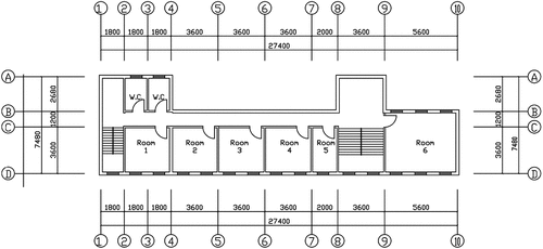 Figure 2. The 3rd floor architectural plan of the case building.