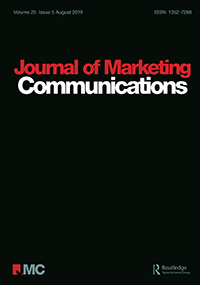 Cover image for Journal of Marketing Communications, Volume 25, Issue 5, 2019
