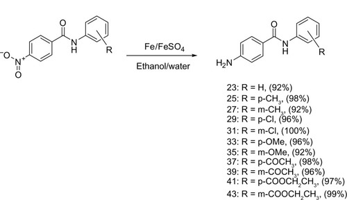 Figure 9 Synthesis of substituted 4-amino-N-phenylbenzamide.