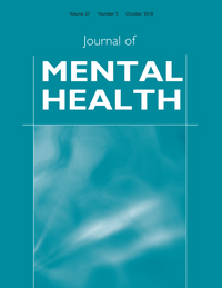 Cover image for Journal of Mental Health, Volume 27, Issue 5, 2018