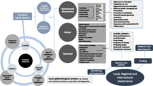 Fig. 1 A complex system: human drivers of antibiotic resistance in pluralistic health systems