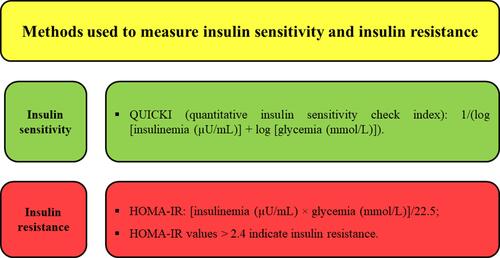 Figure 1 Processes applied to determine insulin sensitivity and insulin resistance.