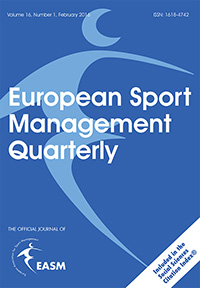 Cover image for European Sport Management Quarterly, Volume 16, Issue 1, 2016