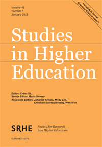 Cover image for Studies in Higher Education, Volume 48, Issue 1, 2023
