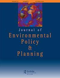 Cover image for Journal of Environmental Policy & Planning, Volume 22, Issue 5, 2020