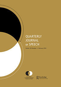 Cover image for Quarterly Journal of Speech, Volume 104, Issue 1, 2018