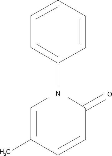 Figure 1 Pirfenidone (5-methyl-1-phenyl-1H-pyridin-2-one).