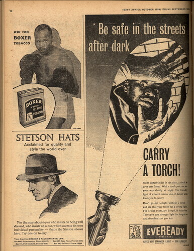 Figure 4. An advertisement for Eveready Batteries in Drum. (Drum, Johannesburg, September 1958, p. 12. Image ref. APN33809, 98_886. Copyright © Drum Ads / Baileys African History Archive / Africa Media Online / african.pictures.)