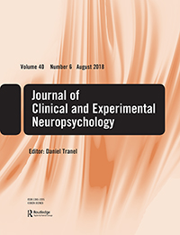 Cover image for Journal of Clinical and Experimental Neuropsychology, Volume 40, Issue 6, 2018