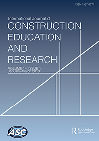 Cover image for International Journal of Construction Education and Research, Volume 14, Issue 1, 2018