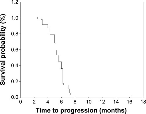 Figure 1 Kaplan–Meier curve of progression-free survival.